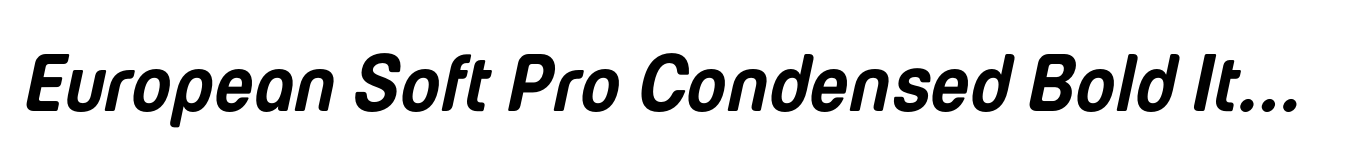 European Soft Pro Condensed Bold Italic image